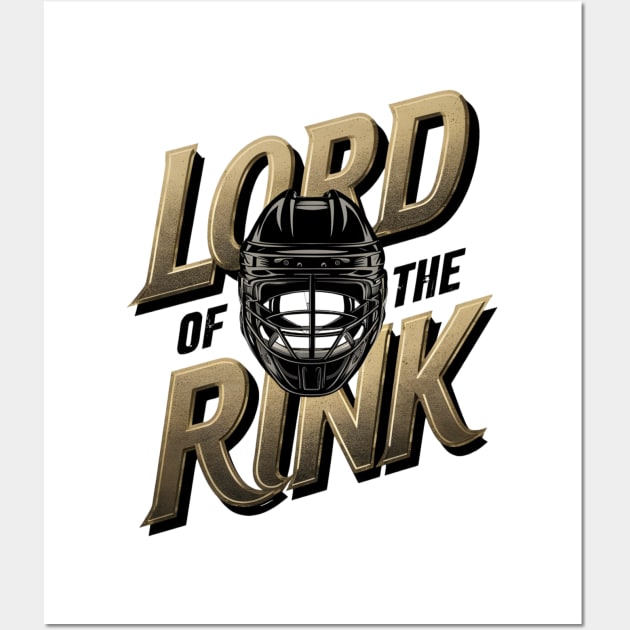 Lord of the Rink - Hockey - Black Helmet - Funny Wall Art by Fenay-Designs